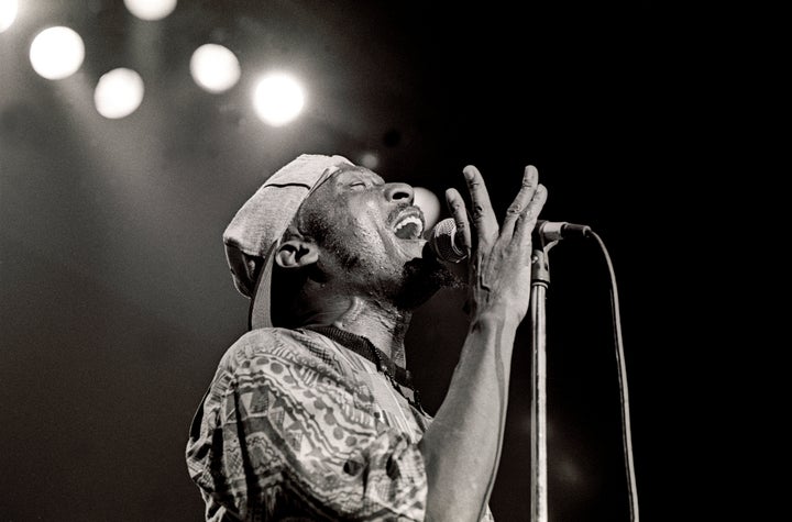 Jamaican Reggae artist Jimmy Cliff (born James Chambers) performs at The Ritz, New York, New York, August 25, 1992. (Photo by Jack Vartoogian/Getty Images)