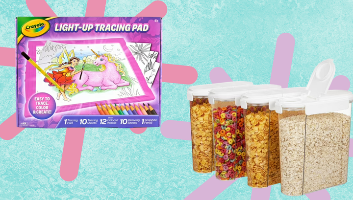 LED tracing pad and pantry storage containers