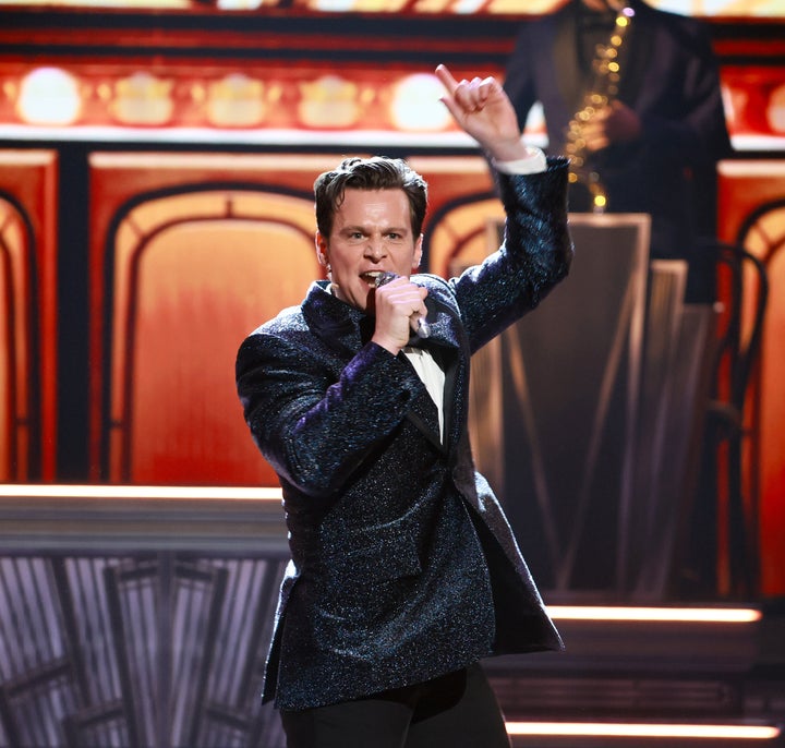 Jonathan Groff portrays legendary pop singer Bobby Darin in the Broadway musical "Just in Time."