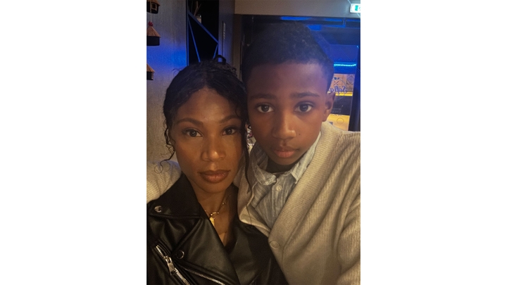 The author celebrating her birthday with her son in Lisbon, Portugal (March 2025)