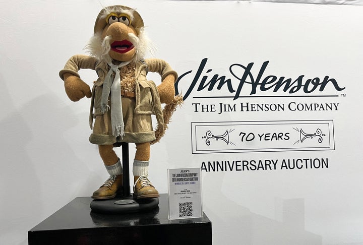 Uncle “Traveling” Matt from “Fraggle Rock” is on display during a preview of the Jim Henson Company’s auction at Julien’s Auctions warehouse in Gardena, California, on Nov. 19, 2025.