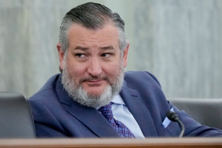 Sen. Ted Cruz (R-Texas), chairman of the Senate Commerce, Science and Transportation Committee, attends a hearing on the nomination of Adm. Kevin Lunday, acting commandant of the U.S. Coast Guard, for Commandant of the Coast Guard on Nov. 19.