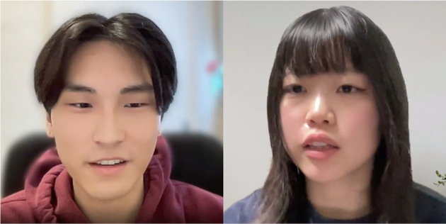 ハフポスト日本版学生インターンの二人。左：山口優太さん、右：後藤衣香さん