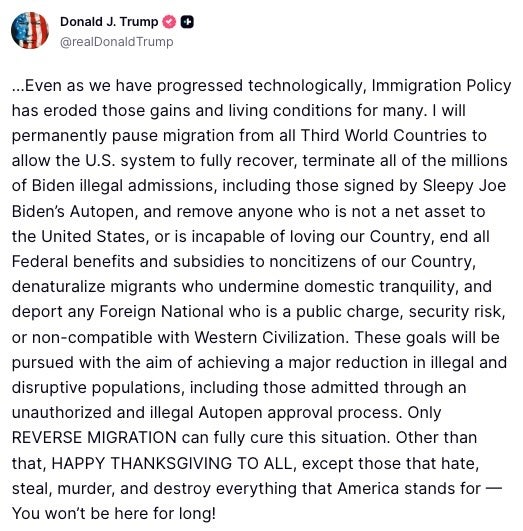 Donald Trump sobre a verdade social