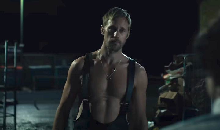 Alexander Skarsgård as seen in the trailer for Pillion