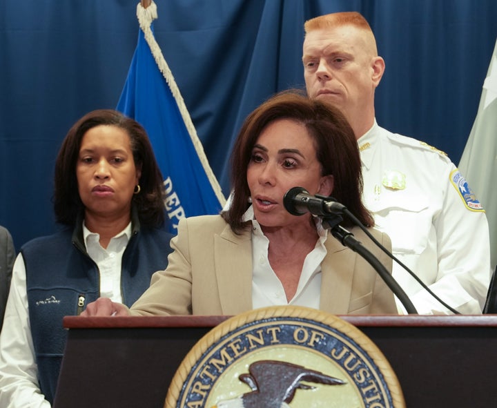 U.S. Attorney for the District of Columbia Jeanine Pirro speaks during a press conference on November 27, 2025 in Washington, DC.
