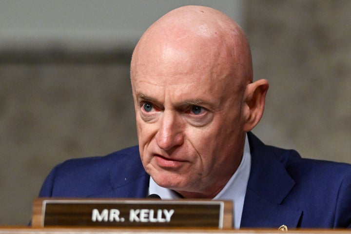 Sen. Mark Kelly, D-Ariz., speaks during a Senate Intelligence Committee hearing, at the Capitol in Washington, Jan. 15, 2025. (AP Photo/John McDonnell, File)