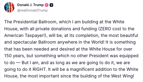 Trump's latest ballroom spectacular features straight-to-the-wall waltzes