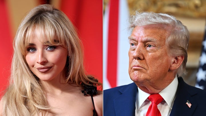 Sabrina Carpenter and President Donald Trump.