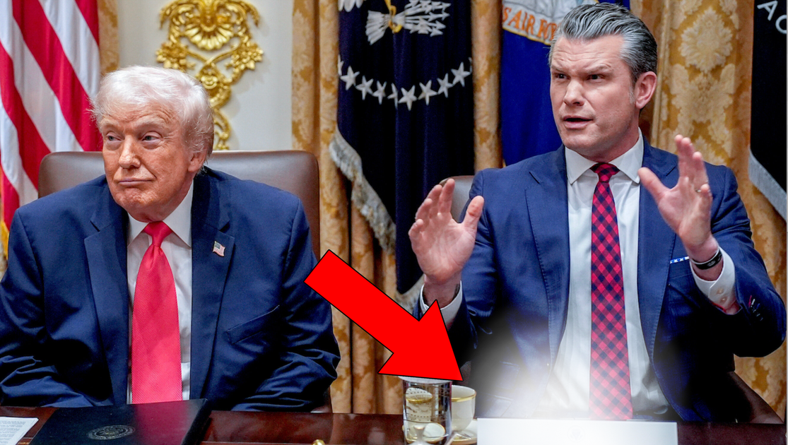 Social Media Wonders If Hegseth’s Misspelled Placard Is Intentional Social Media Wonders If Hegseth’s Misspelled Placard Is Intentional
