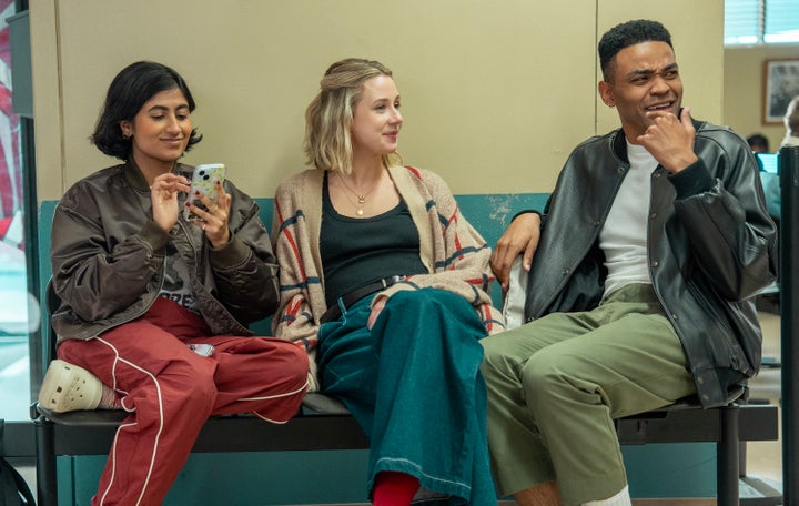 (Left to right) Amita Rao as Issa, Lucy Freyer as Billie, Owen Thiele as Anton in "Adults."