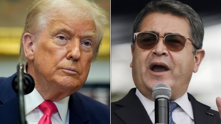 Donald Trump and Juan Orlando Hernández.