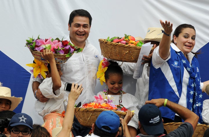 Juan Orlando Hernández on the campaign trail in 2013. 