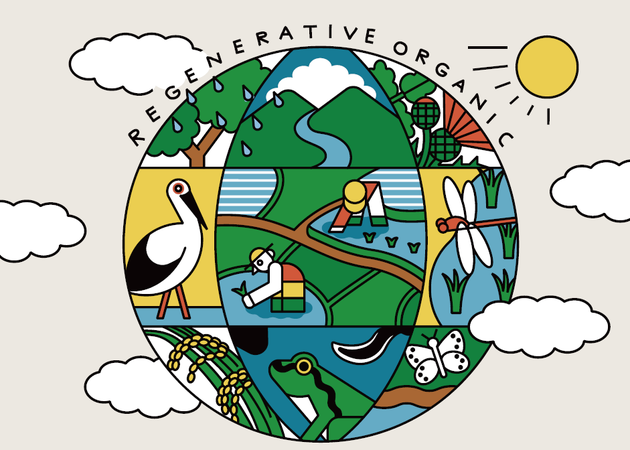 パタゴニアがリジェネラティブ・オーガニックでめざす、田んぼを中心に周辺生態系がつながり生き物たちでにぎわう豊かなビジョン