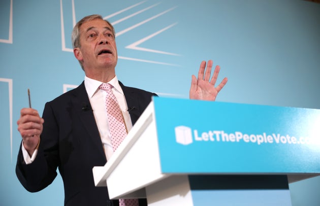 Reform UK Leader Nigel Farage speaks during a press conference on December 4, 2025 in London, United Kingdom.