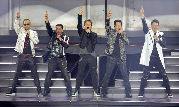 NKOTB's Joey McIntyre Becomes a '50s Singer for the Holidays: 3 McIntyre, center, and his NKOTB bandmates Donnie Wahlberg, Danny Wood, Jonathan Knight and Jordan Knight will return to Las Vegas next year for the second leg of their residency show, “The Right Stuff.”