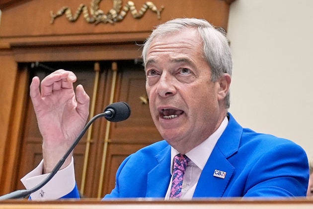 Nigel Farage, a member of British parliament, testifies during a House Judiciary Committee hearing to examine European threats to American free speech and innovation, on Capitol Hill Wednesday, Sept. 3, 2025, in Washington. 