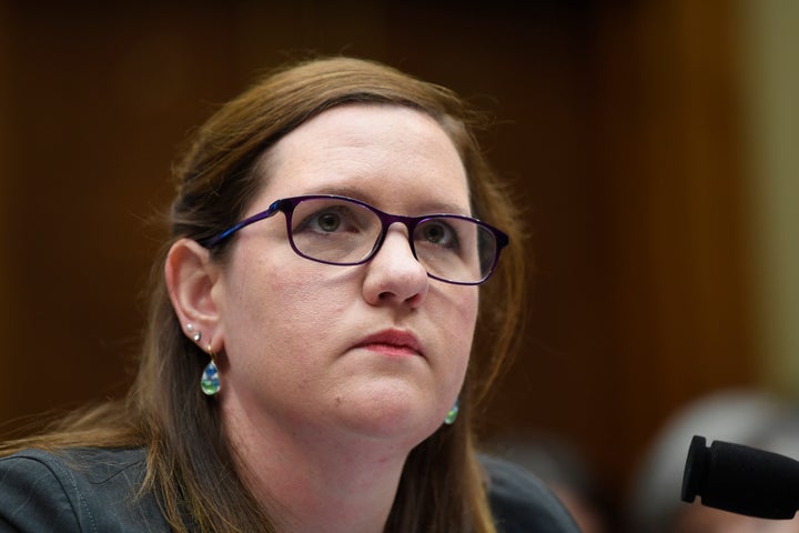 Former Federal Trade Commission commissioner Rebecca Kelly Slaughter sued after Trump fired her on March 18.