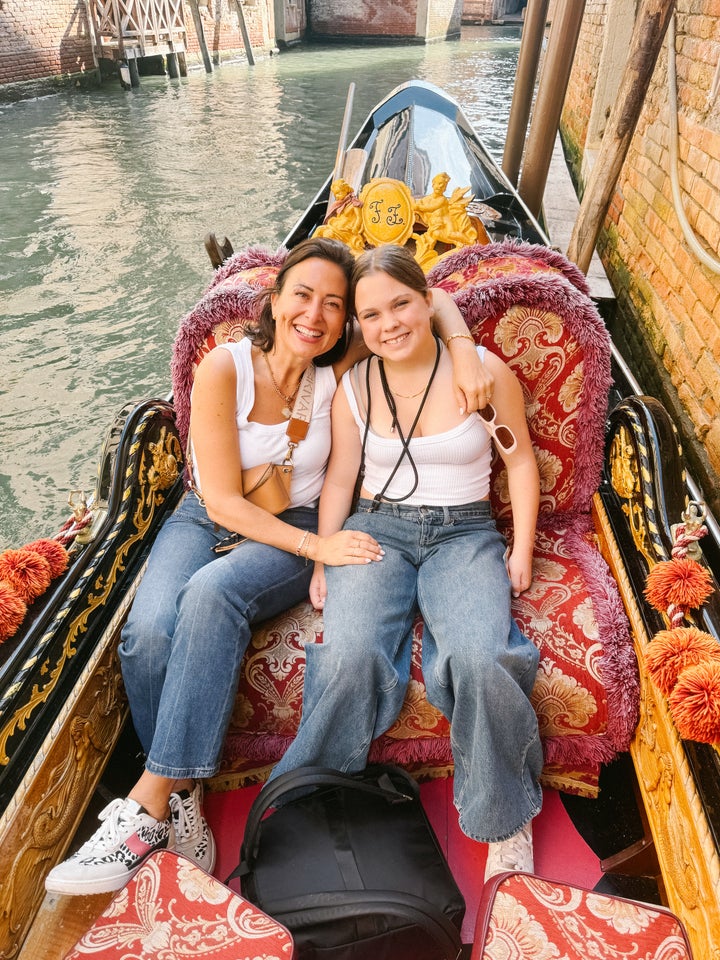 Mother and daughter on a visit to Venice, Italy.