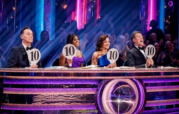 The Strictly Come Dancing judges pictured during this year's Musicals Week special