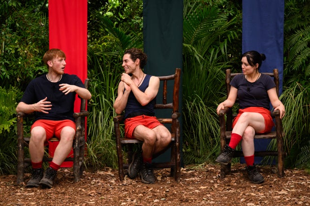Angryginge, Tom Read-Wilson and Shona McGarty on their final day in I'm A Celebrity