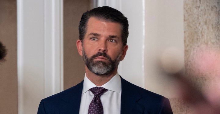 Donald Trump Jr. (above) parroted his father's insult toward Minnesota Gov. Tim Walz.
