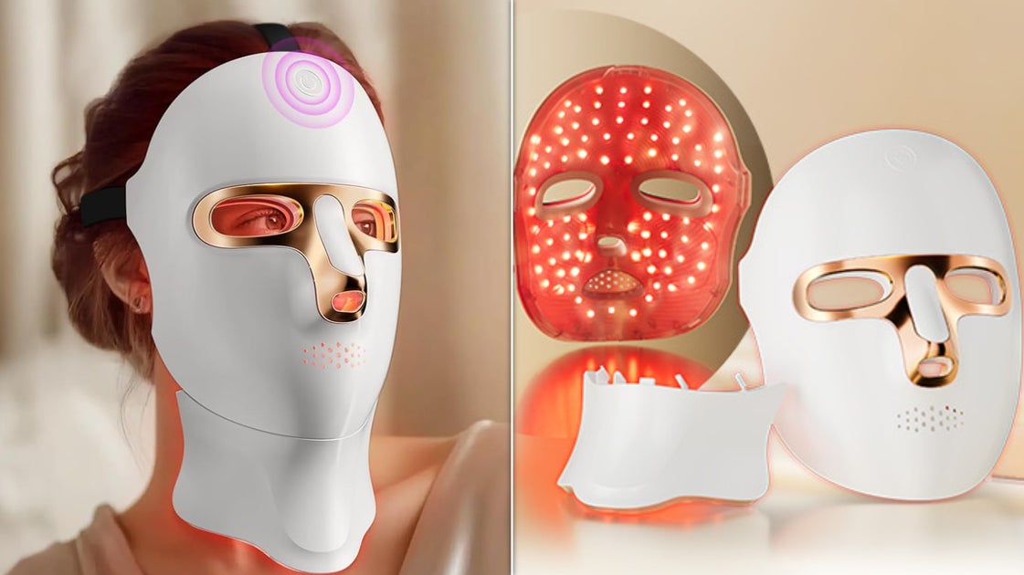 This Red Light Therapy Face Mask Is 20% Off On Amazon