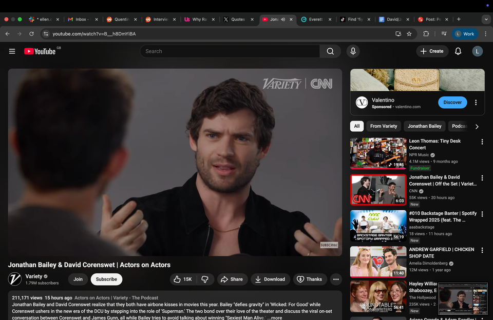 An actor congratulated Jonathan Bailey on his 6 An actor congratulated Jonathan Bailey on his