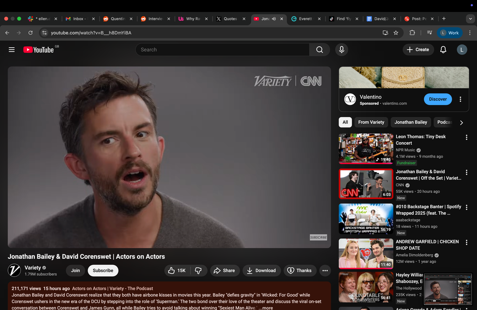 An actor congratulated Jonathan Bailey on his 8 An actor congratulated Jonathan Bailey on his