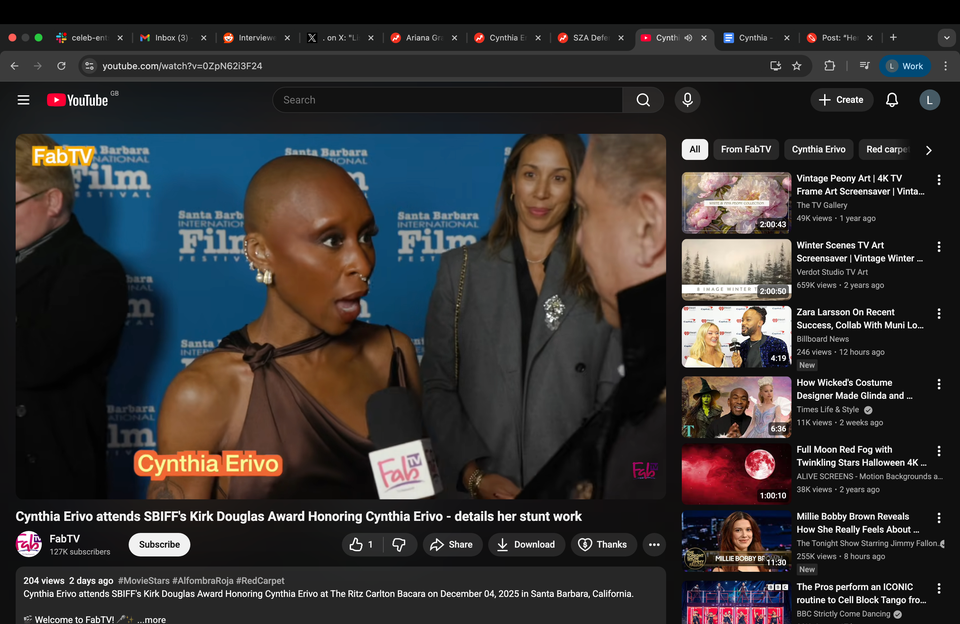 Cynthia Erivo had a great response when an interviewer repeatedly called her out