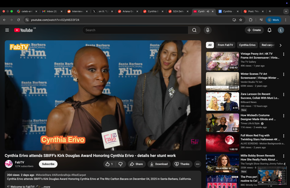 Cynthia Erivo had a great response when an interviewer repeatedly called her out