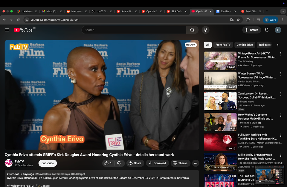 Cynthia Erivo had a great response when an interviewer repeatedly called her out