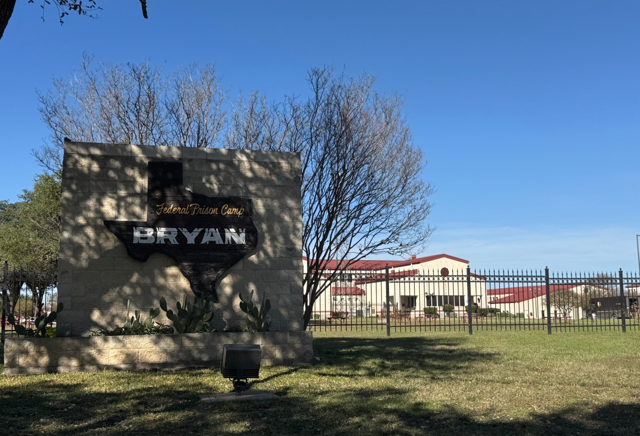 Convicted child sex trafficker Ghislaine Maxwell, a longtime friend of President Donald Trump, was transferred to the minimum security Federal Prison Camp in Bryan, Texas, pictured here, days after meeting with Trump's former criminal defense lawyer Todd Blanche, now the second-ranking official in the Department of Justice.