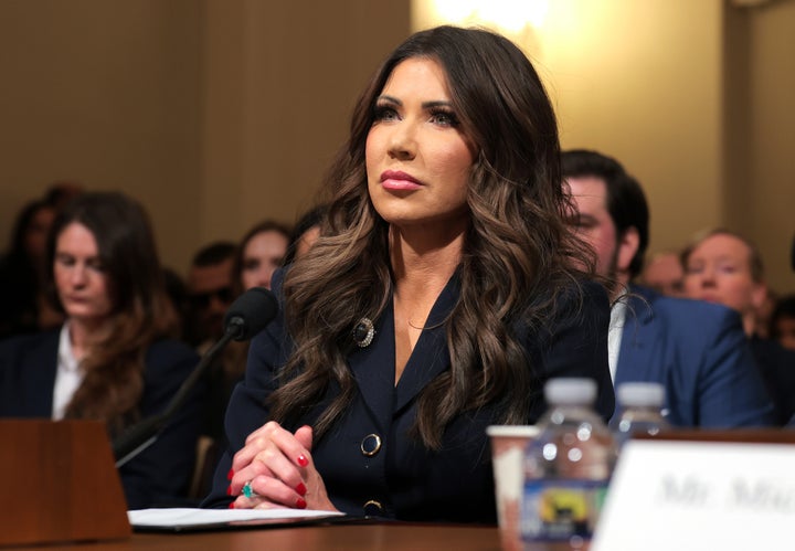 U.S. Secretary of Homeland Security Kristi Noem testifies before the House Homeland Security Committee in the Cannon House Office Building on December 11, 2025 in Washington, DC. (Photo by Anna Moneymaker/Getty Images)