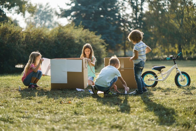 Stock image of children playing