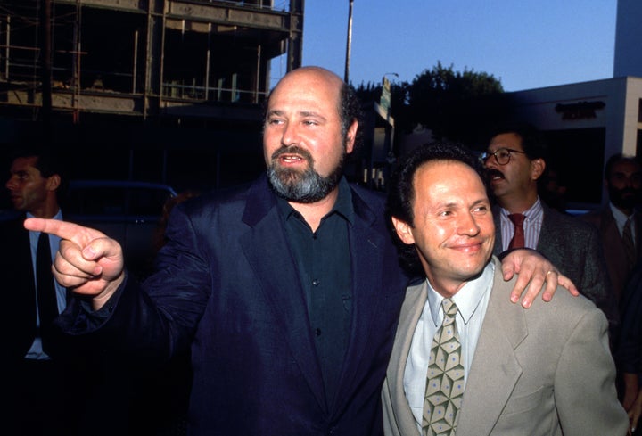 Rob Reiner and Billy Crystal at the Premiere of "When Harry Met Sally" on July 13, 1989.