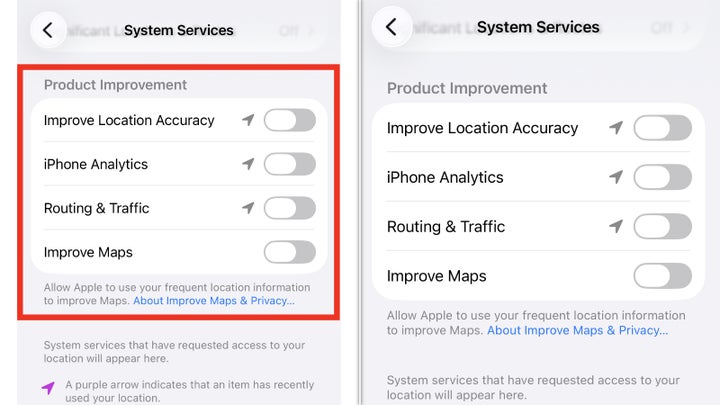 Turning off these location-based features may benefit your iPhone's battery life.