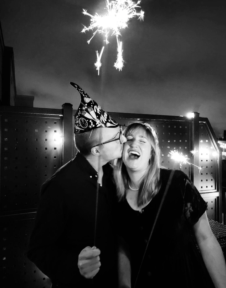 The author and Quinn celebrating New Year’s Eve in Washington, D.C.