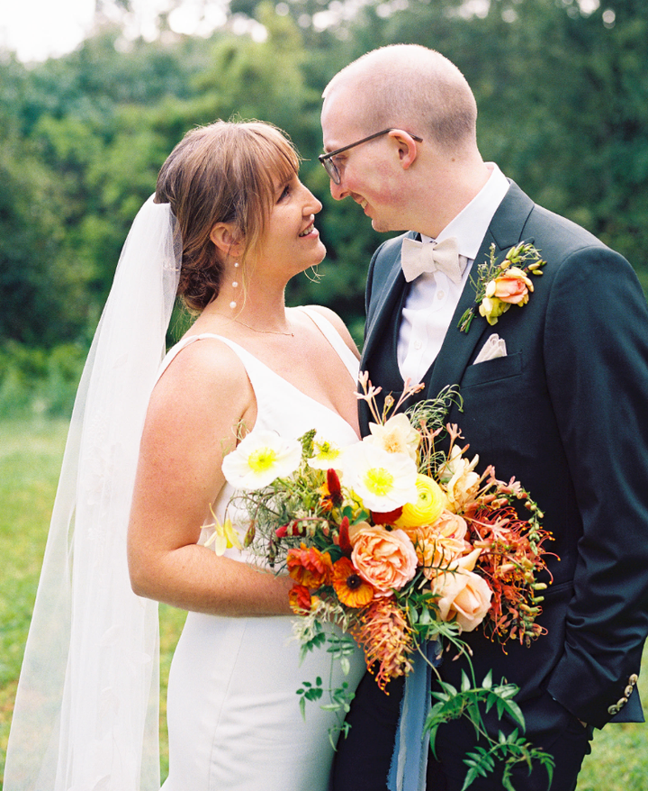 The author and her husband, Quinn, on their wedding day.