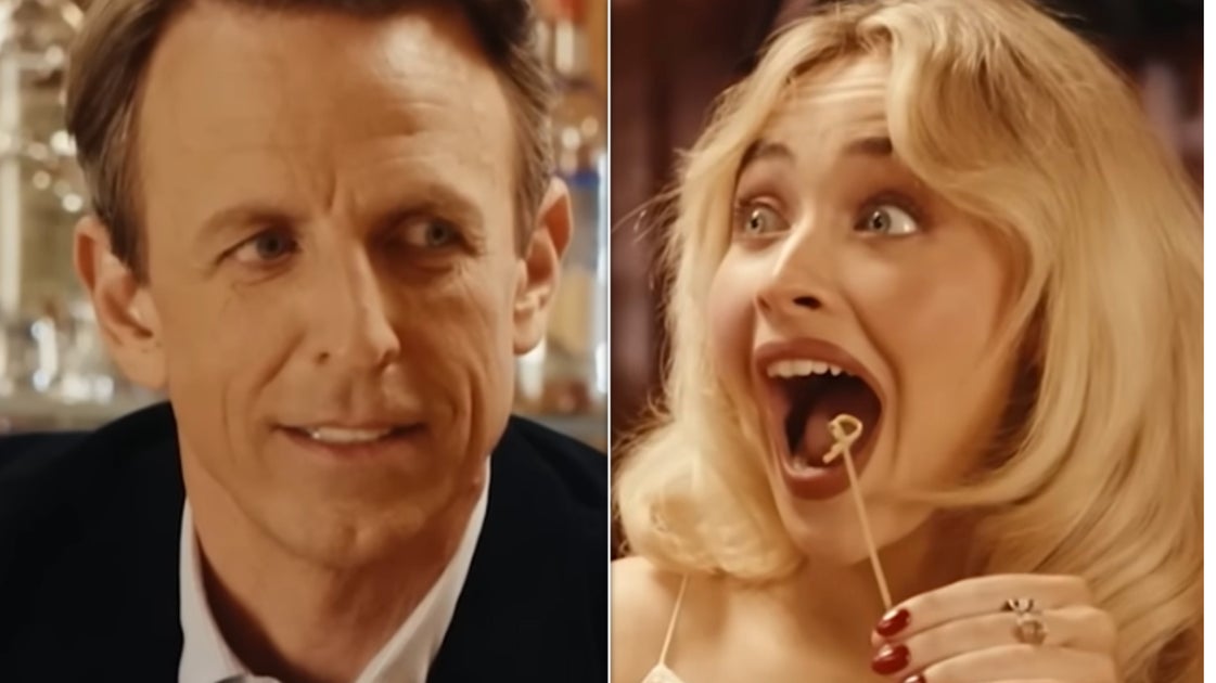 Sabrina Carpenter And Seth Meyers Day Drink And Osama Bin Laden (?) Comes Up