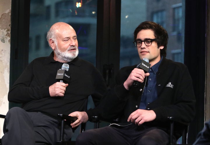Rob and Nick Reiner during a 2016 interview about their movie "Being Charlie," a film Nick co-wrote and collaborated with his father on.