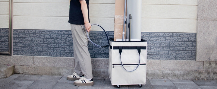 The tote can also come in handy when moving.