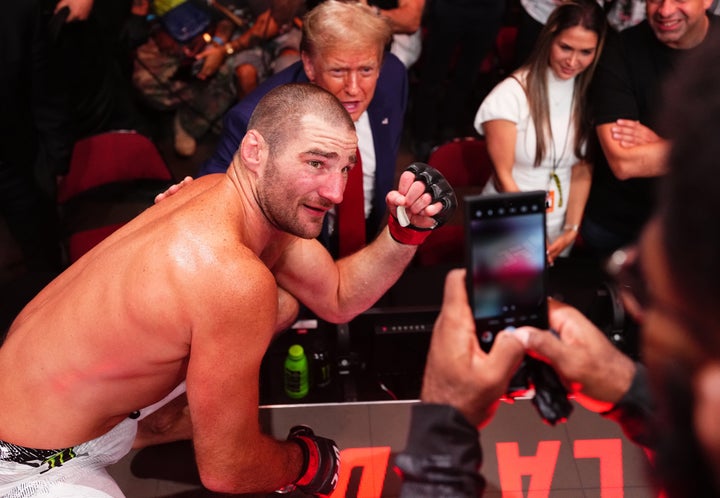 UFC star Sean Strickland, seen here with President Donald Trump in 2024, plans to pass on a White House fighting event.