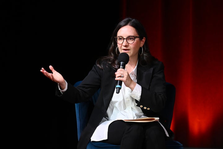 Bari Weiss speaks onstage during Book Club Event With Peggy Noonan on Nov. 19, 2024 in New York City.