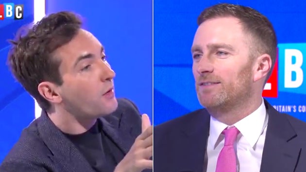 LBC's Lewis Goodall and Tory MP Matt Vickers