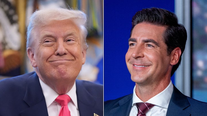 President Donald Trump and Jesse Watters.