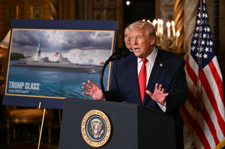 Trump said the two vessels will be equipped with hypersonic weapons, missiles, guns and lasers.