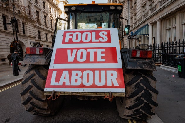 A tractor is pictured in Westminster during a protest by farmers on the day of the second Budget statement by UK Chancellor of the Exchequer Rachel Reeves on 26th November 2025 in London, United Kingdom. 