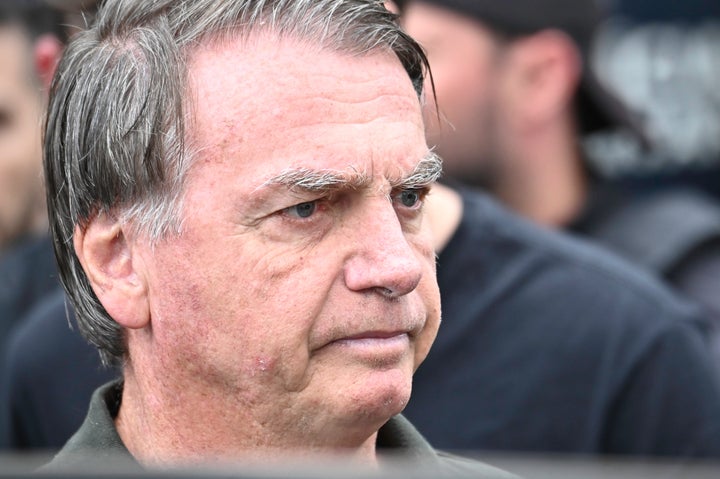 Former Brazilian President Jair Bolsonaro leaves DF Star Hospital after undergoing a medical procedure on Sept. 14, 2025, in Brasília, Brazil. Bolsonaro ruled the country from 2019 to 2022 and was sentenced to 27 years in prison for a coup plot after his defeat to Lula da Silva in the 2022 presidential election.