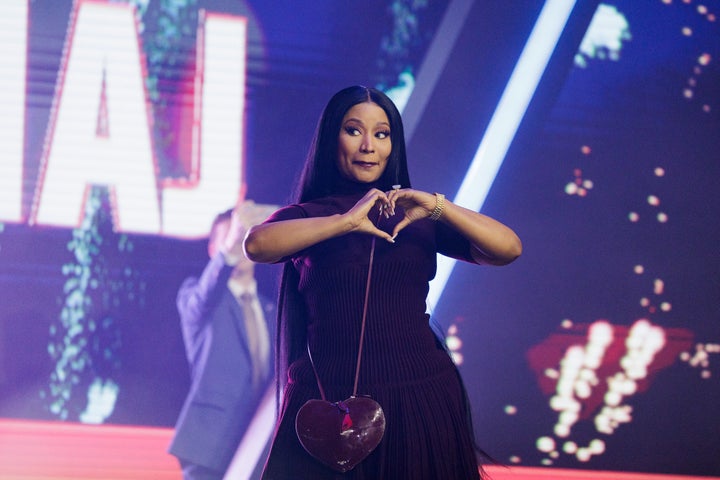 Nicki Minaj deactivated her Instagram just days after her surprise appearance at Turning Point USA's AmericaFest conference on Sunday, pictured here.